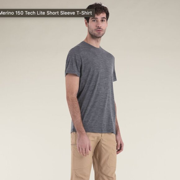 Icebreaker Other - NWT Icebreaker Men's Merino 150 Tech Lite Short Sleeve T-Shirt Gray XS
